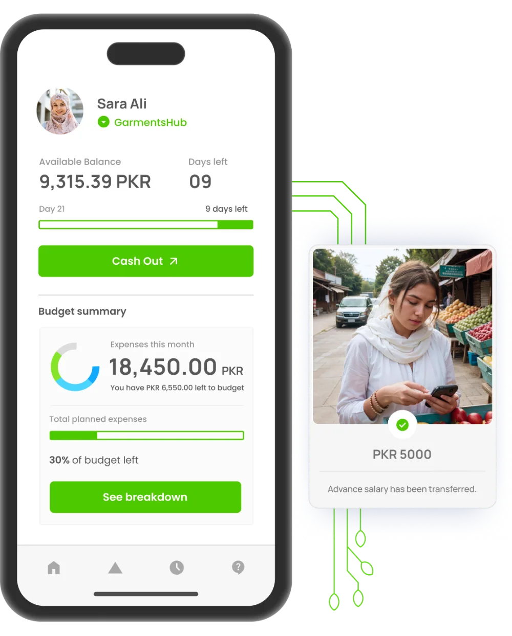 Neem Paymenow app with salary cash out